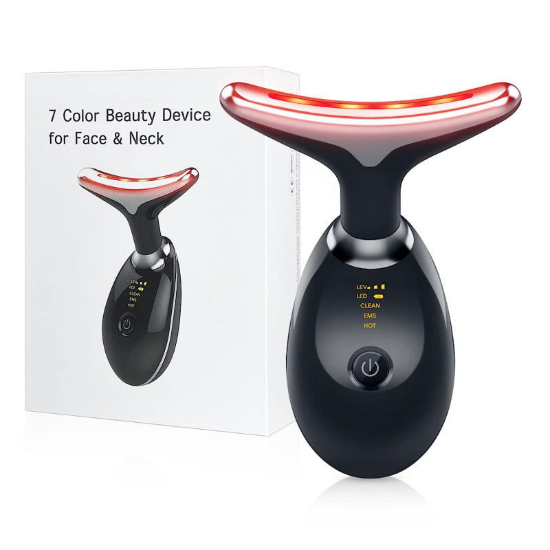 Neck and Face Massager with Vibration and Light Therapy