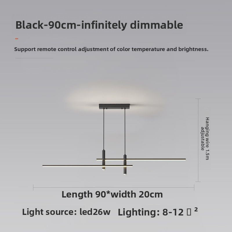 Minimalist Linear LED Chandelier for Dining Room