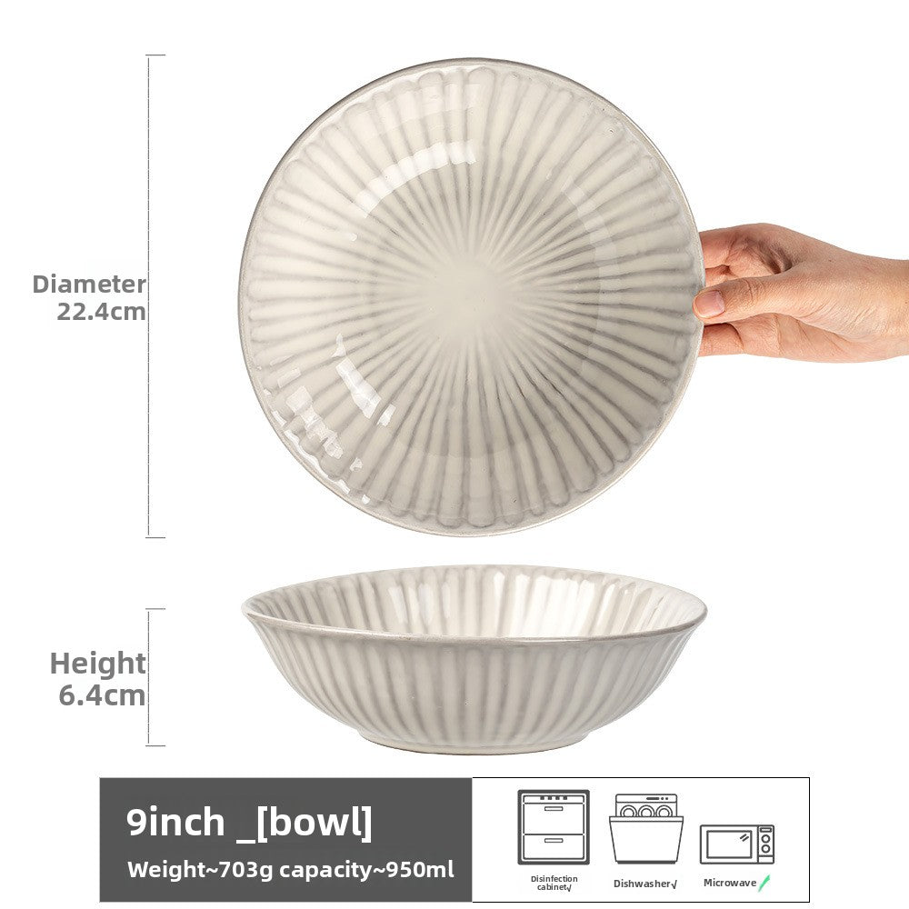 Retro Ceramic Salad Bowl Set