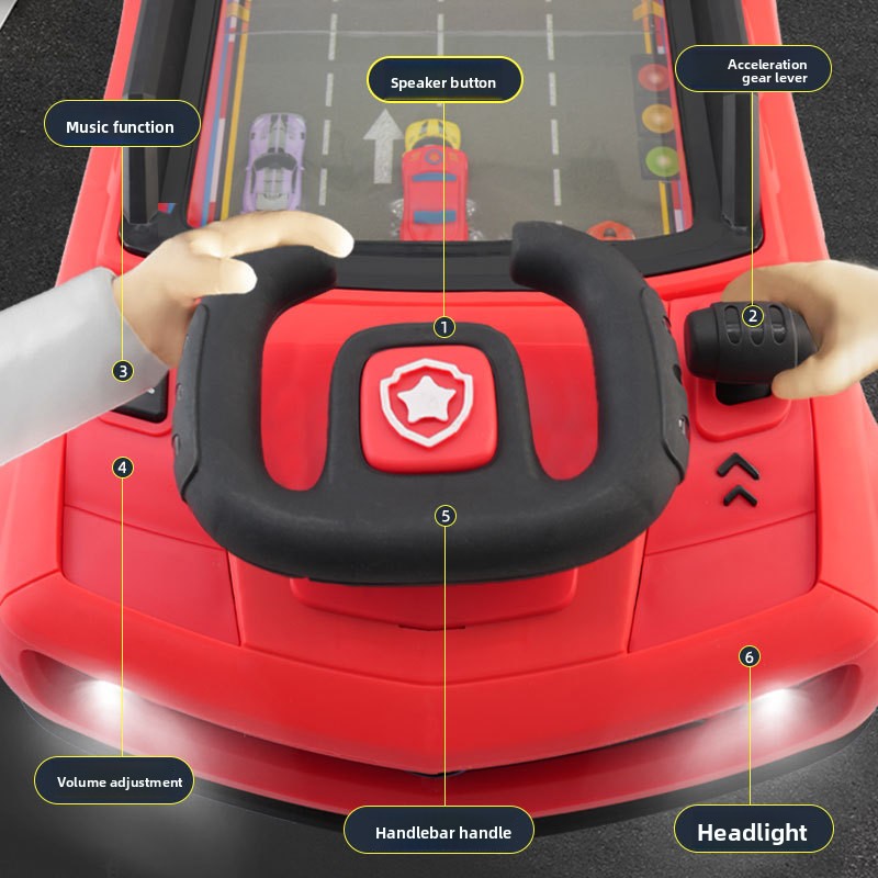 Racing Simulation Steering Wheel Educational Game Console