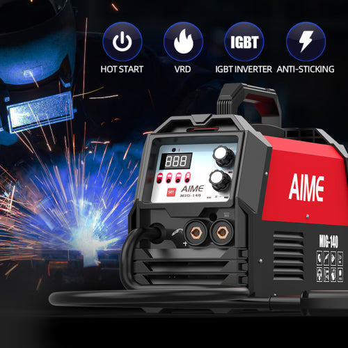 165 AMIG Welder, Four-in-one Multifunctional Welding Machine, With Wire-feed MIG  Gas MIG  LiftIG Manual Arc Welding, LED Digital Display And Synergistic Control, Dual Voltage 110V 220V MIG-165DS