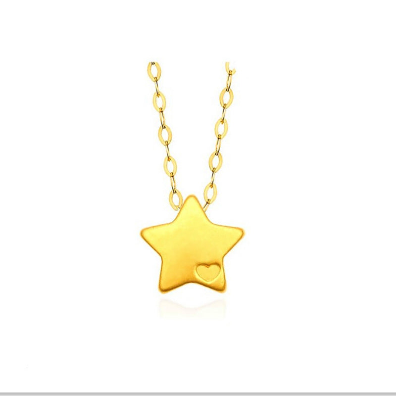 3D Hard Gold Pendant Necklace with Gift Box