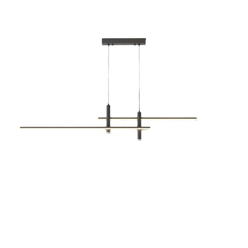 Minimalist Linear LED Chandelier for Dining Room