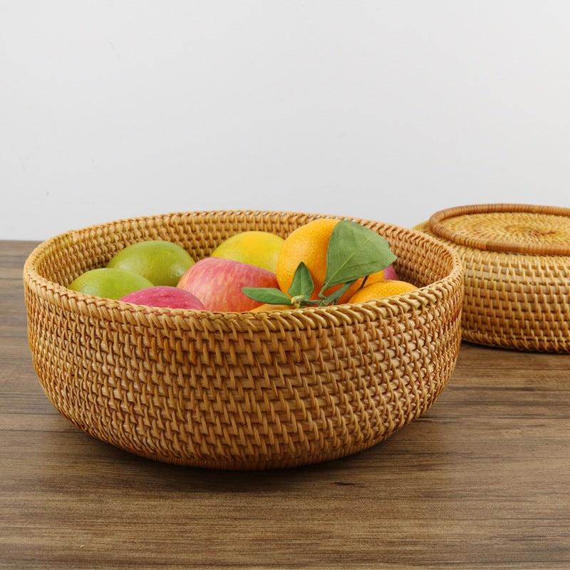 Handwoven Rattan Storage Basket