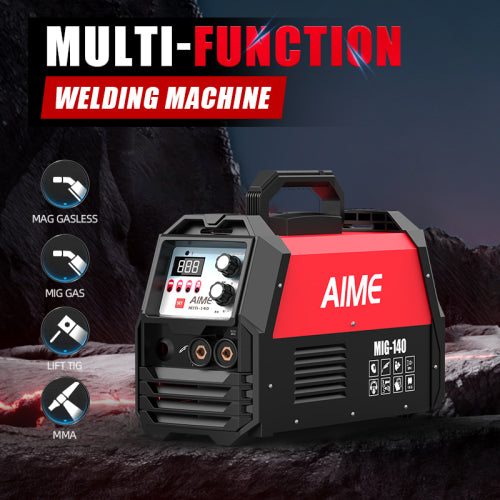 165 AMIG Welder, Four-in-one Multifunctional Welding Machine, With Wire-feed MIG  Gas MIG  LiftIG Manual Arc Welding, LED Digital Display And Synergistic Control, Dual Voltage 110V 220V MIG-165DS