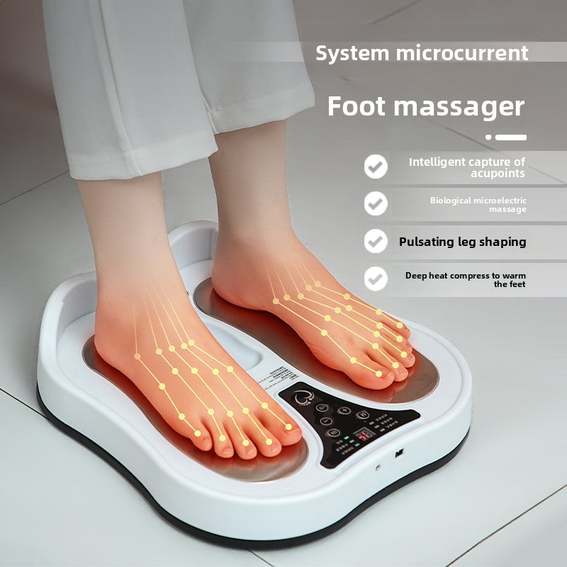 Heating Pulse Foot Massager with Stainless Steel Panel