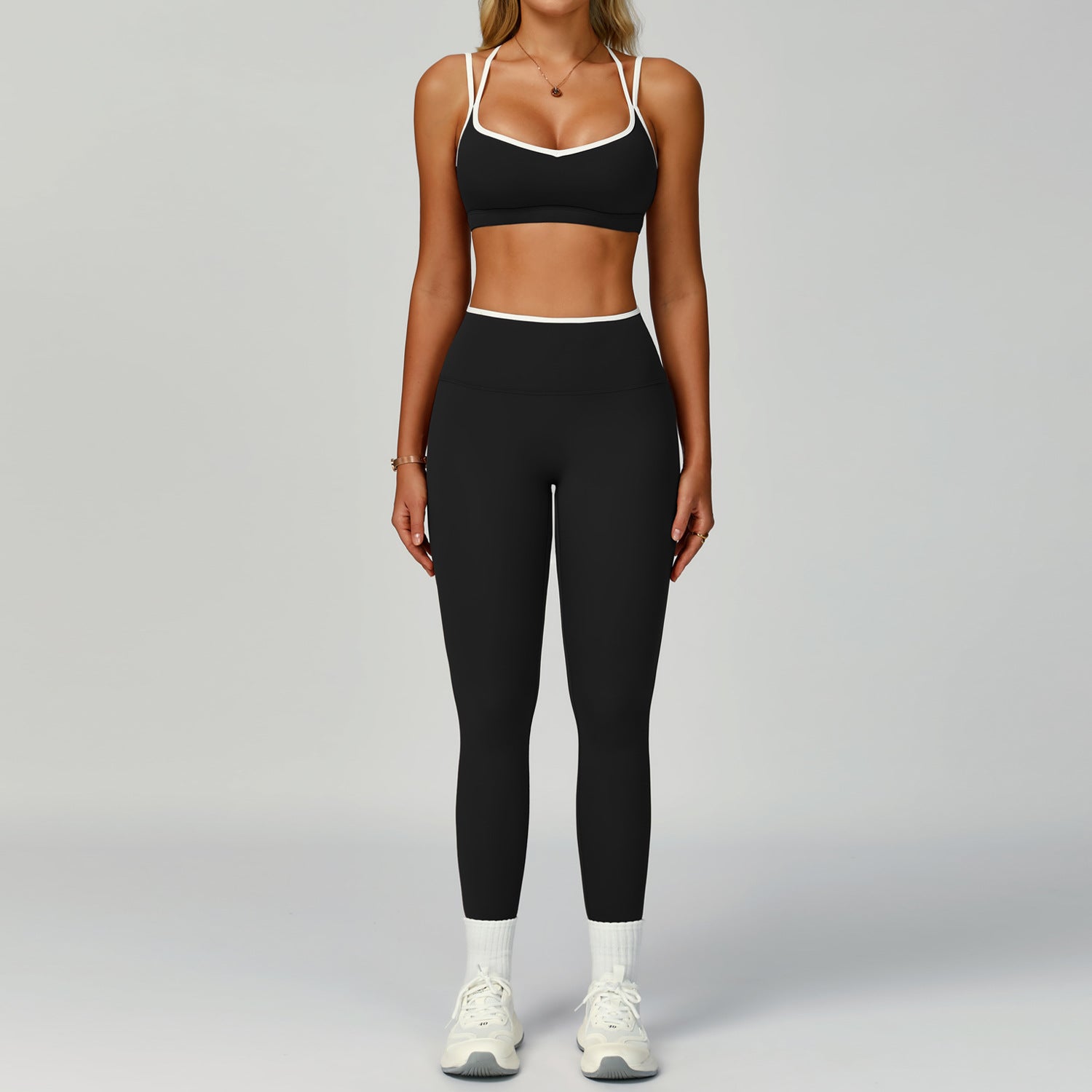 Color blocked edge sports yoga clothing