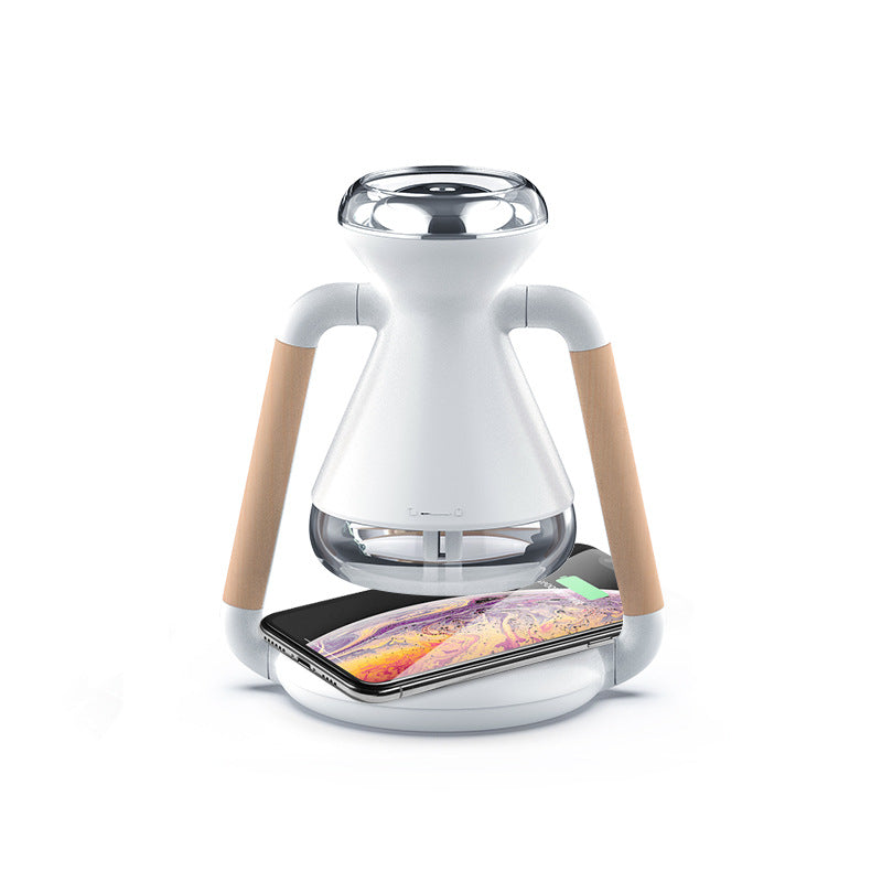 Humidifier USB Wireless Charging Desktop Ultrasonic Spray Aroma Diffuser Rotatable Home Office Mute Air Purifier
