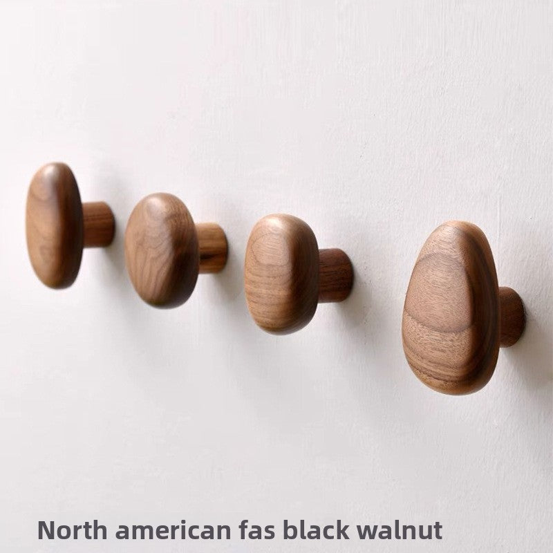Nordic Solid Wood Adhesive Wall Hooks and Handles
