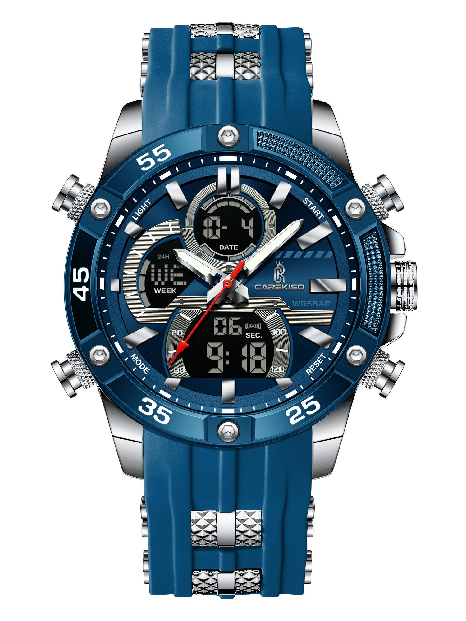 Men's Luminous Dual Display Waterproof Watch