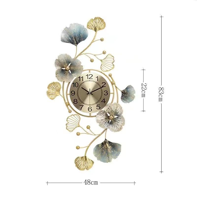 Chinese Style Ginkgo Leaf Wall Clock
