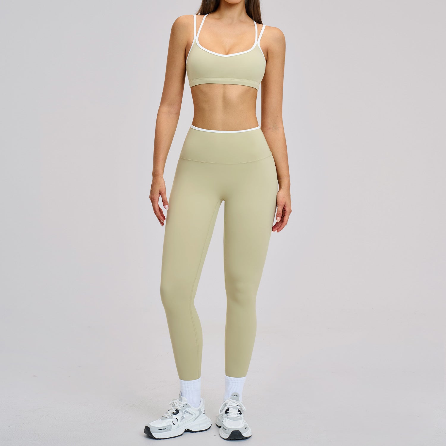 Color blocked edge sports yoga clothing