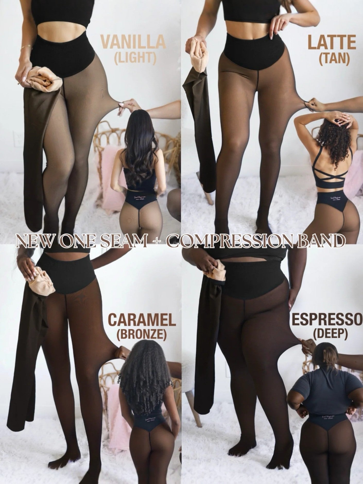 Seamless High Waist Shaping Pantyhose