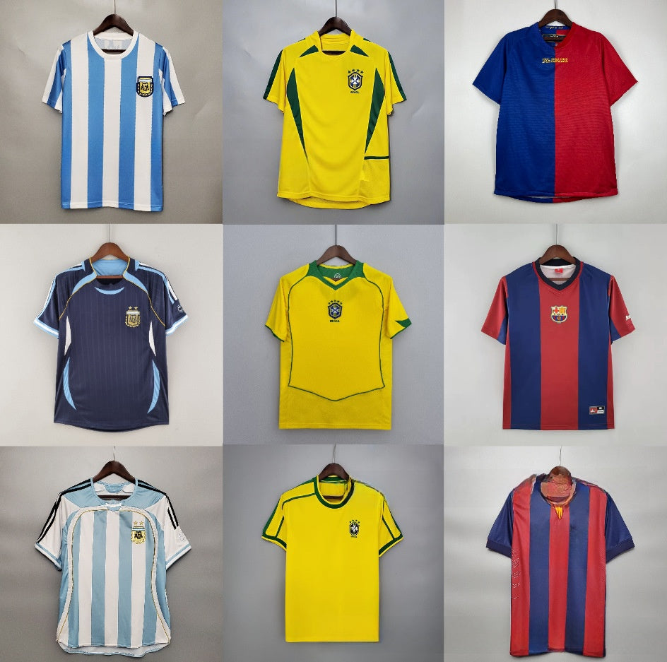 Retro Football Jerseys Barcelona Brazil Argentina