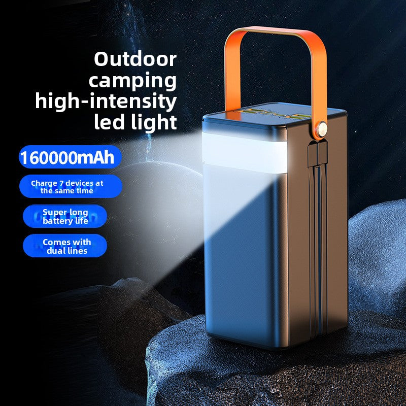 120W Fast Charging Power Bank with Built-in Cable