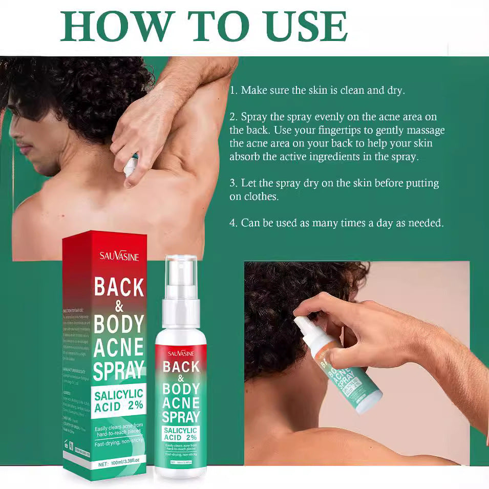Sauvasine Body Back Acne Hydrating Spray
