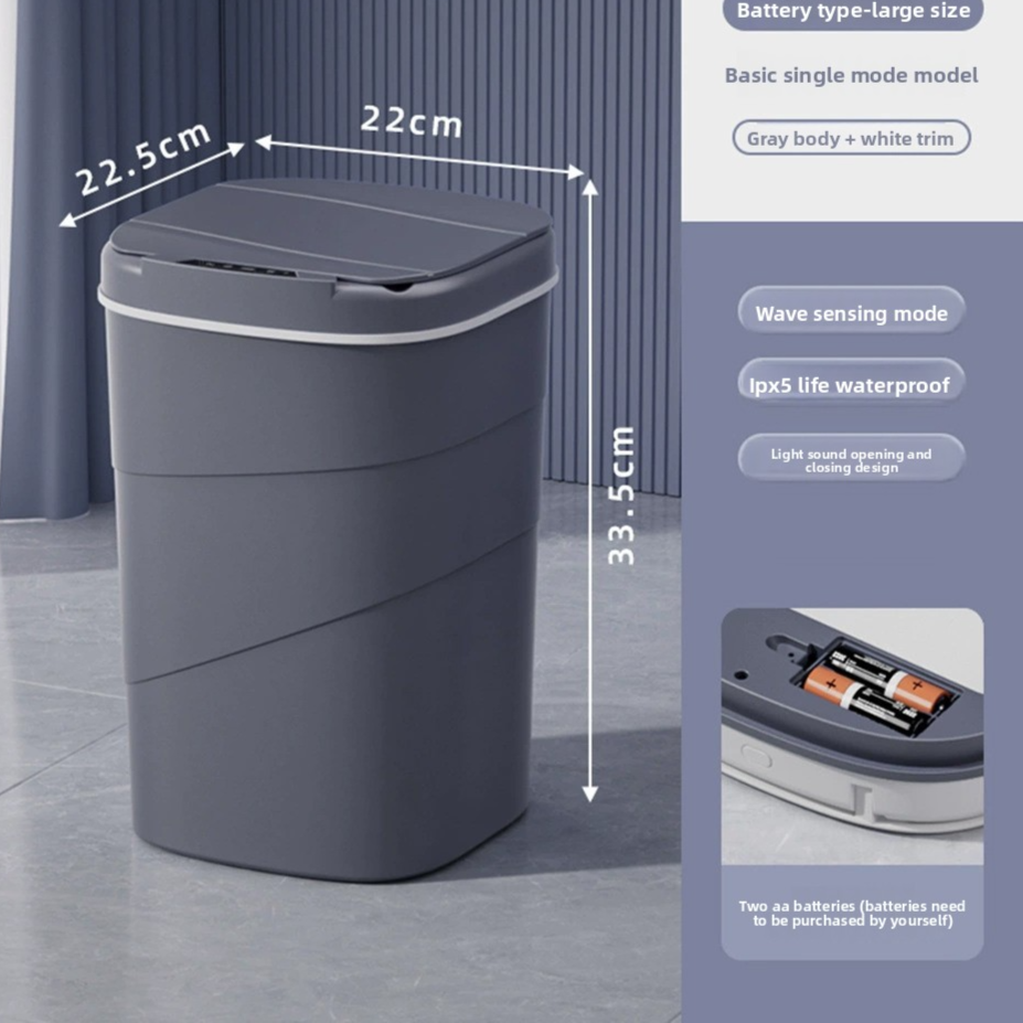 Smart Sensor Trash Can with Night Light