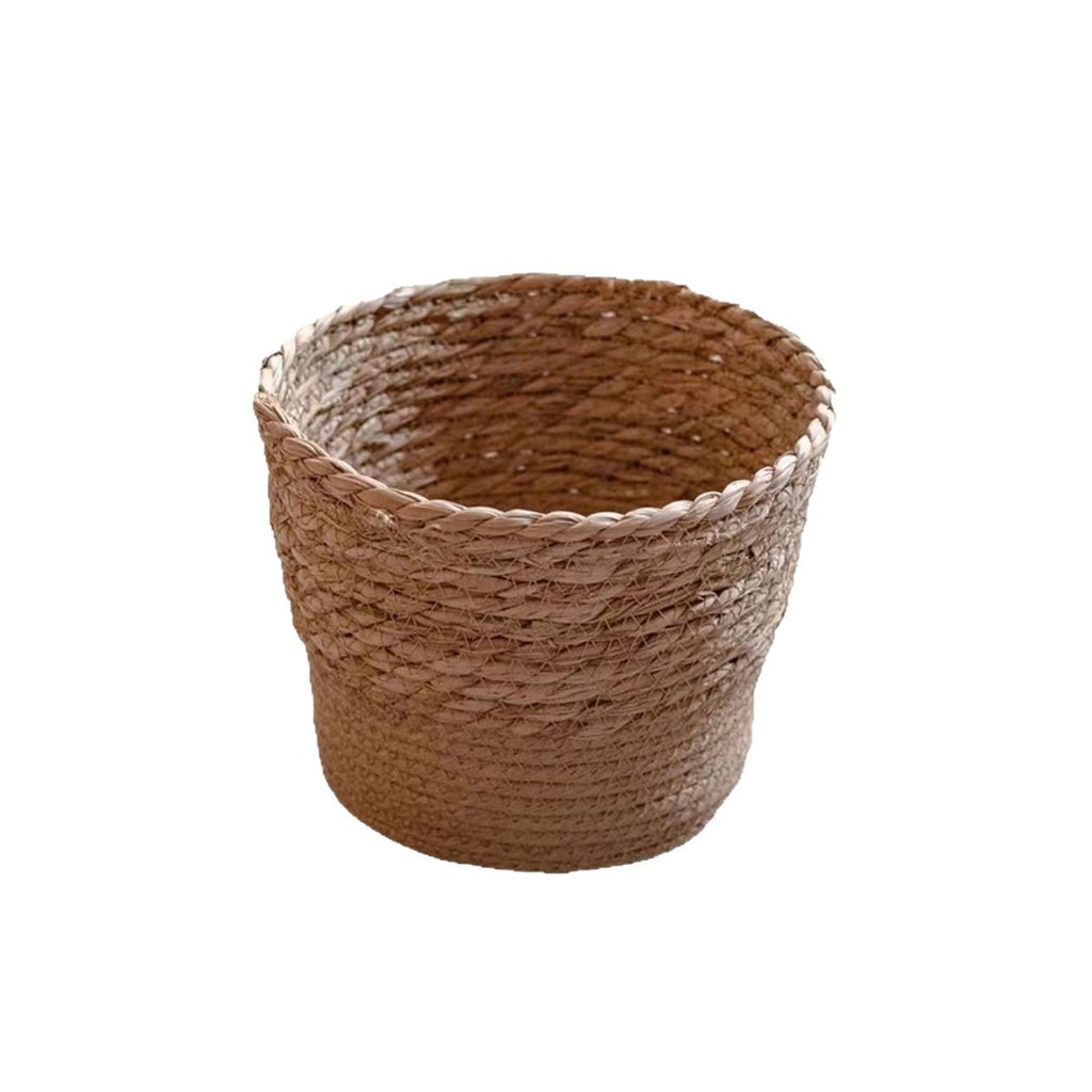 Handwoven Straw Plant Pot with Waterproof Layer