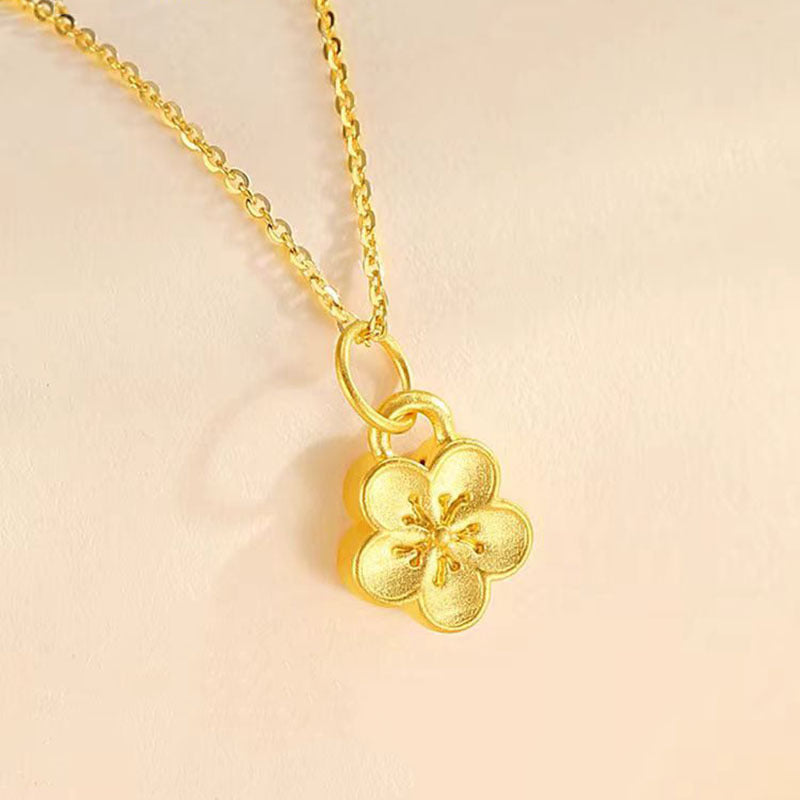 3D Hard Gold Pendant Necklace with Gift Box