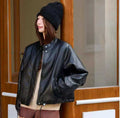 Women's Short PU Leather Biker Jacket