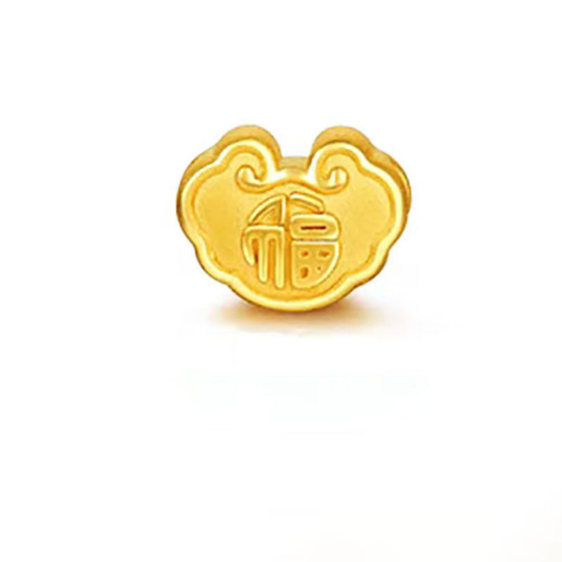 3D Hard Gold Pendant Necklace with Gift Box