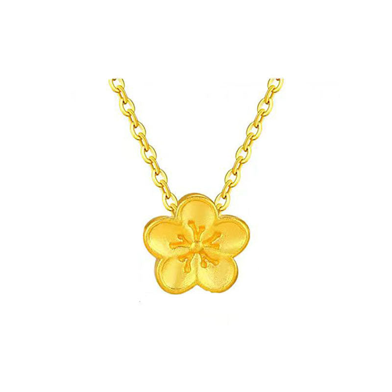 3D Hard Gold Pendant Necklace with Gift Box