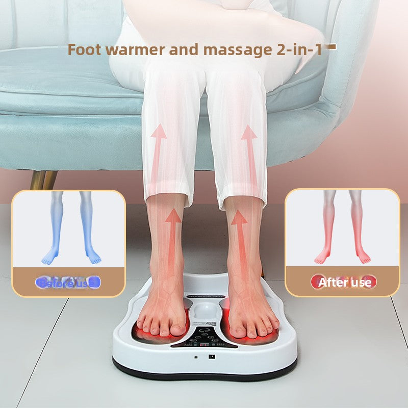 Heating Pulse Foot Massager with Stainless Steel Panel