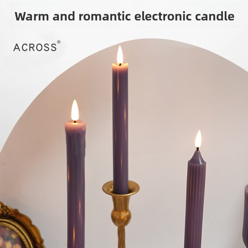 LED Electronic Candle Purple Decorative Lighting