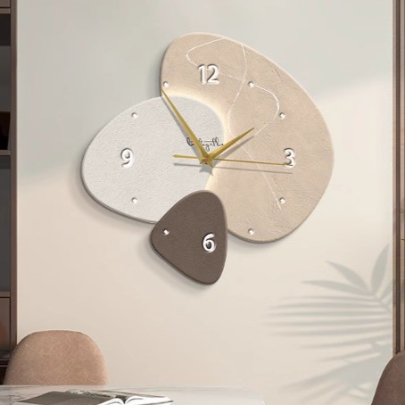 Modern Oval Wall Clock with Quartz Movement