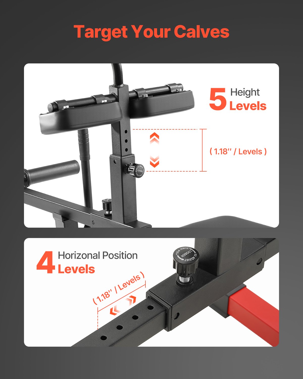 Seated Calf Machine, 440 LBS Capacity Calf Raise Machine, Seated Calf Raise Leg Exercise Home Gym, Calf Workout Training Equipment, Lower Body Specialty Machine, Fit 1/2 Inch Weight Plates