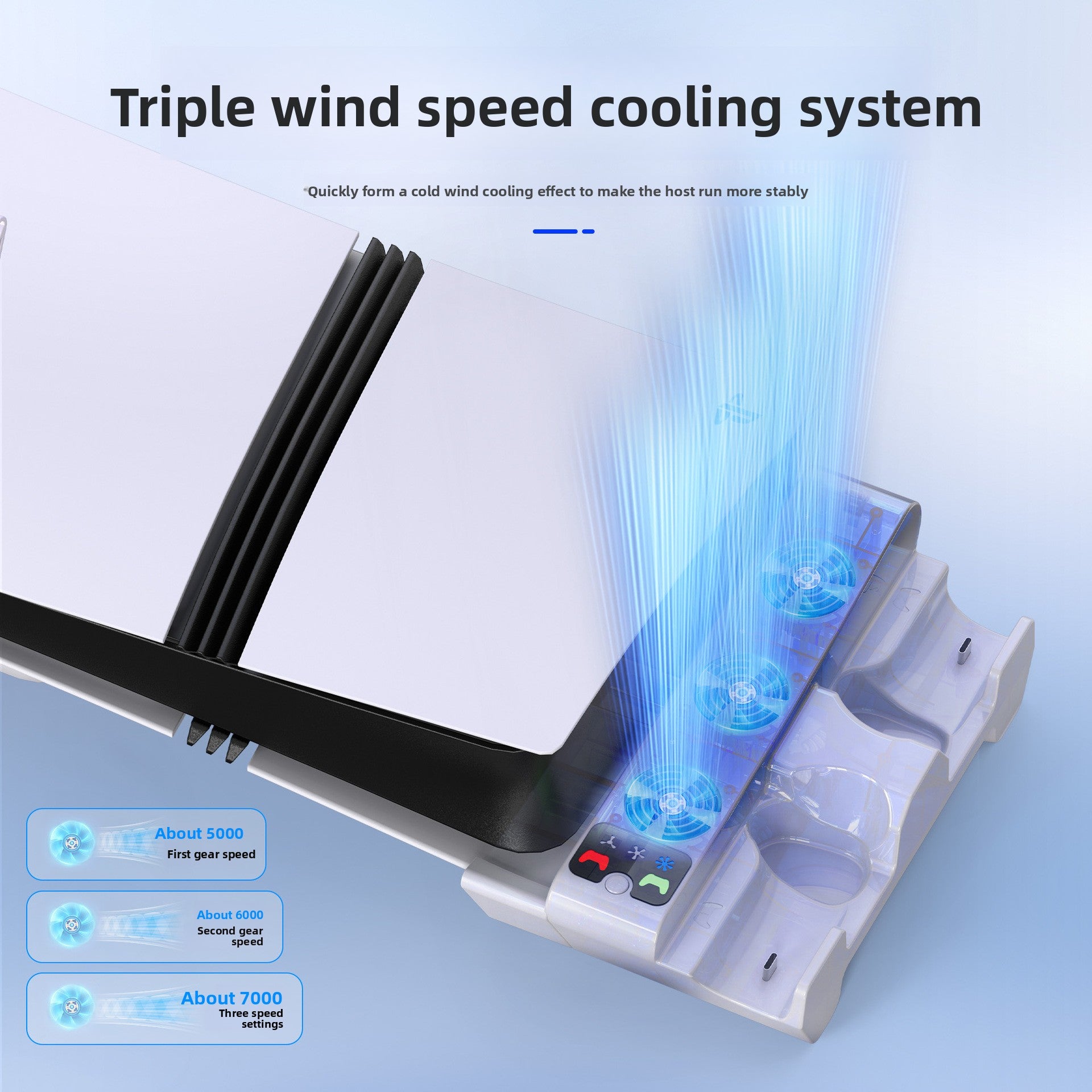 PS5 Controller Charging Cooling Stand