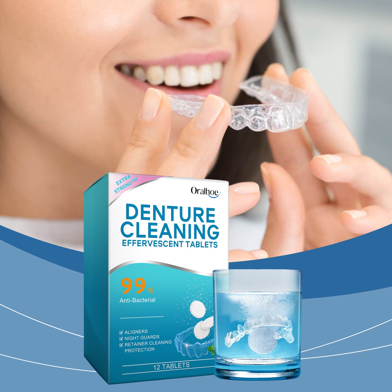 Denture Cleaning Effervescent Tablets