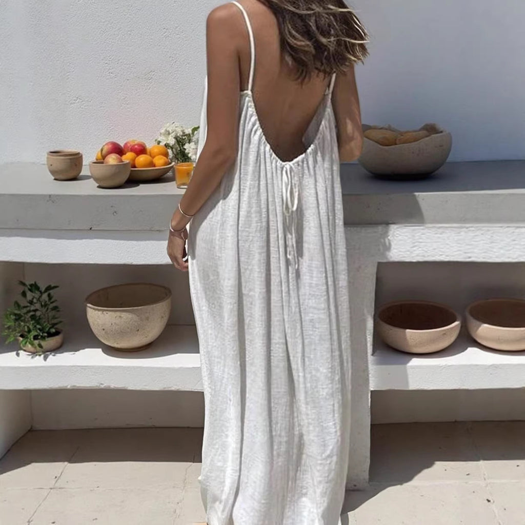 Women's Backless Strap Loungewear Dress