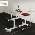 Soozier Adjustable Steel Seated Calf Raise Exercise Strength Training Gym Equipment, Brown