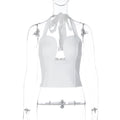 Womens Cut Out Halter Neck Top