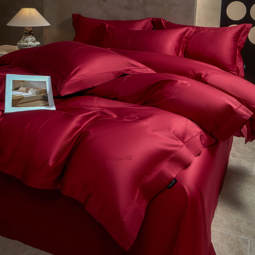 Wedding Cotton Bedding Set with Embroidery