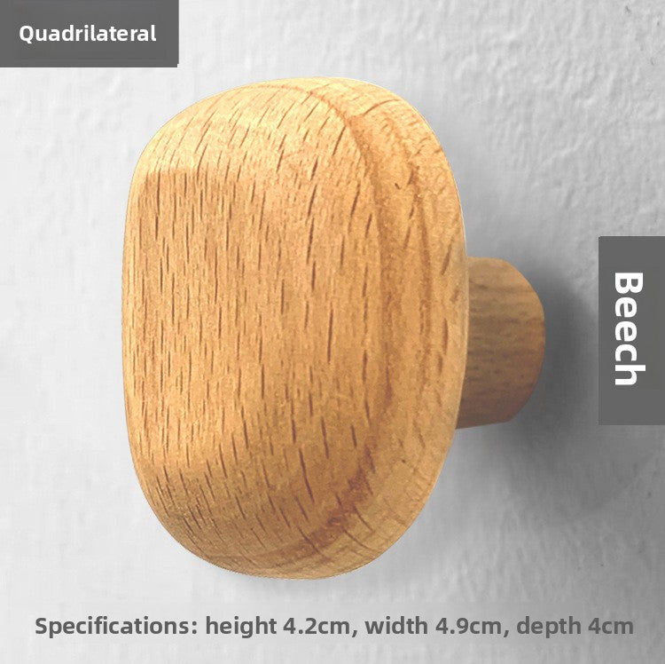 Nordic Solid Wood Adhesive Wall Hooks and Handles