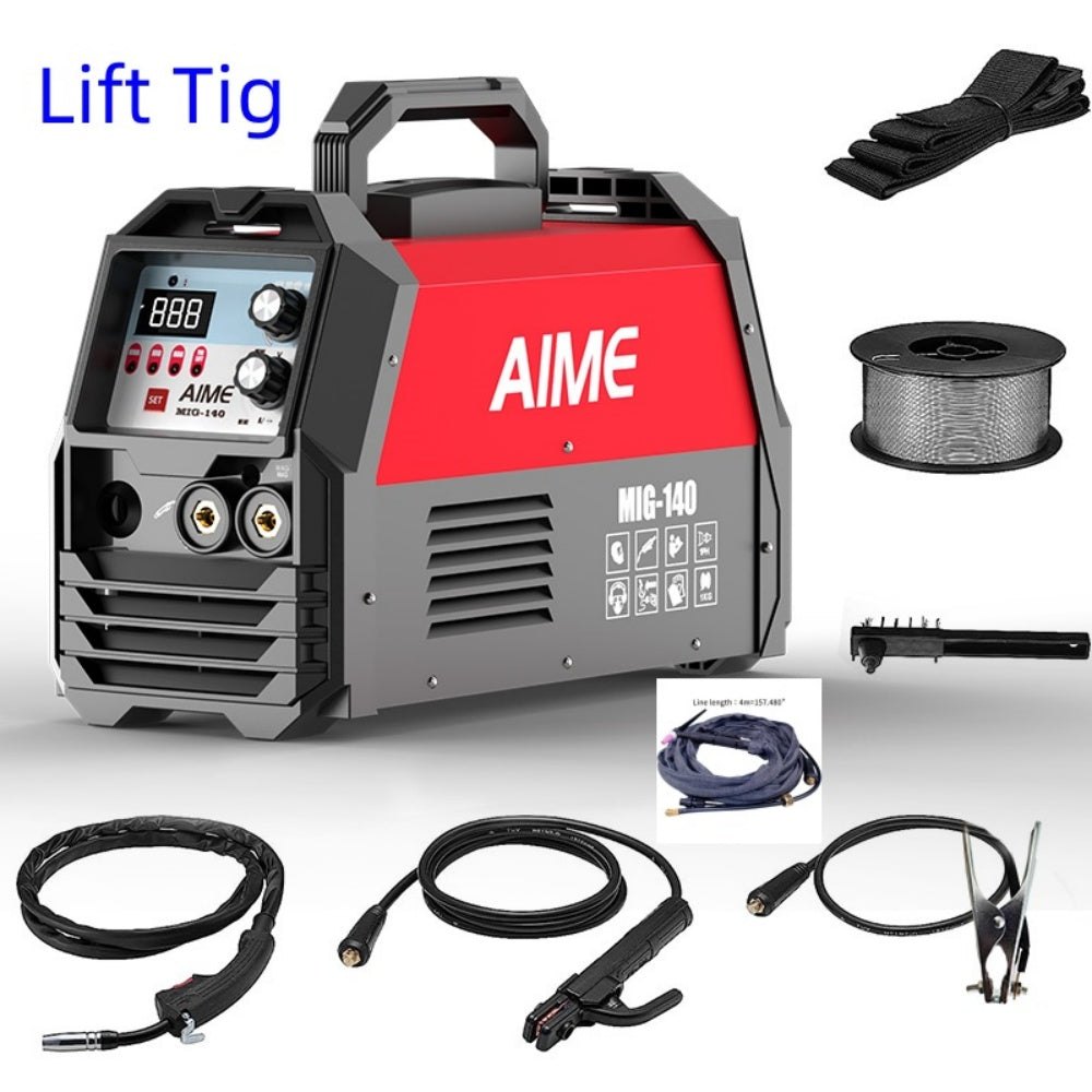 165 AMIG Welder, Four-in-one Multifunctional Welding Machine, With Wire-feed MIG  Gas MIG  LiftIG Manual Arc Welding, LED Digital Display And Synergistic Control, Dual Voltage 110V 220V MIG-165DS