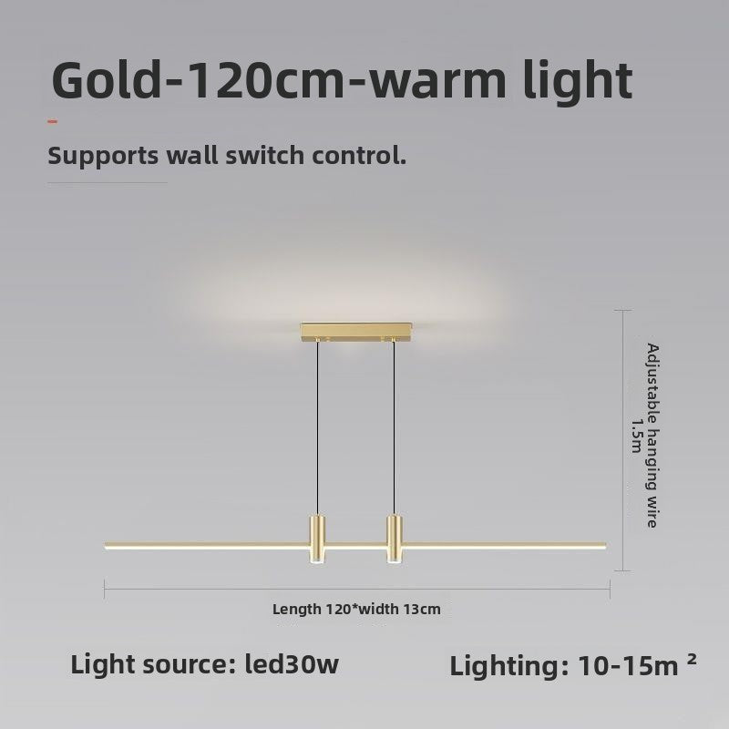 Minimalist Linear LED Chandelier for Dining Room