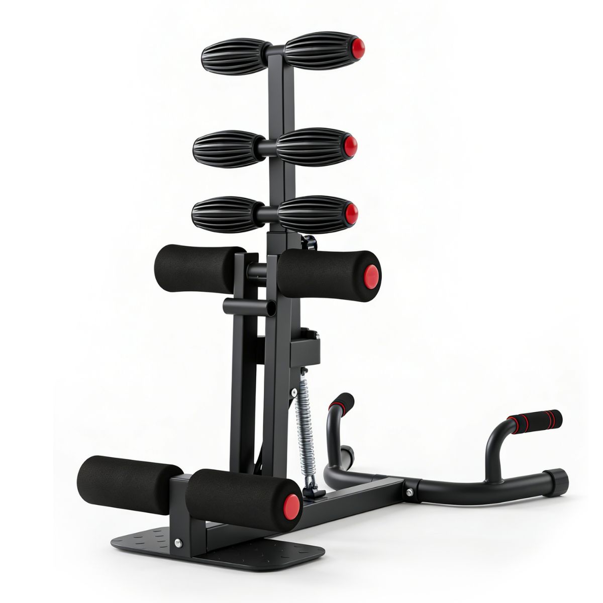 Deep Squat Machine For Home Gym, All-in-One Equipment, Adjustable For Glutes & Legs, Easy Assembly, 32.9x22.4x36.6 In, 300 Lbs, Red & Blue