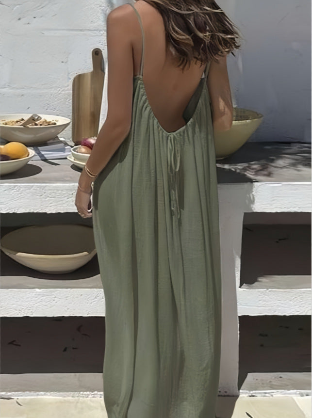Women's Backless Strap Loungewear Dress