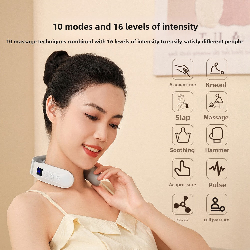 Electric Pulse Neck Massager with Heat Therapy