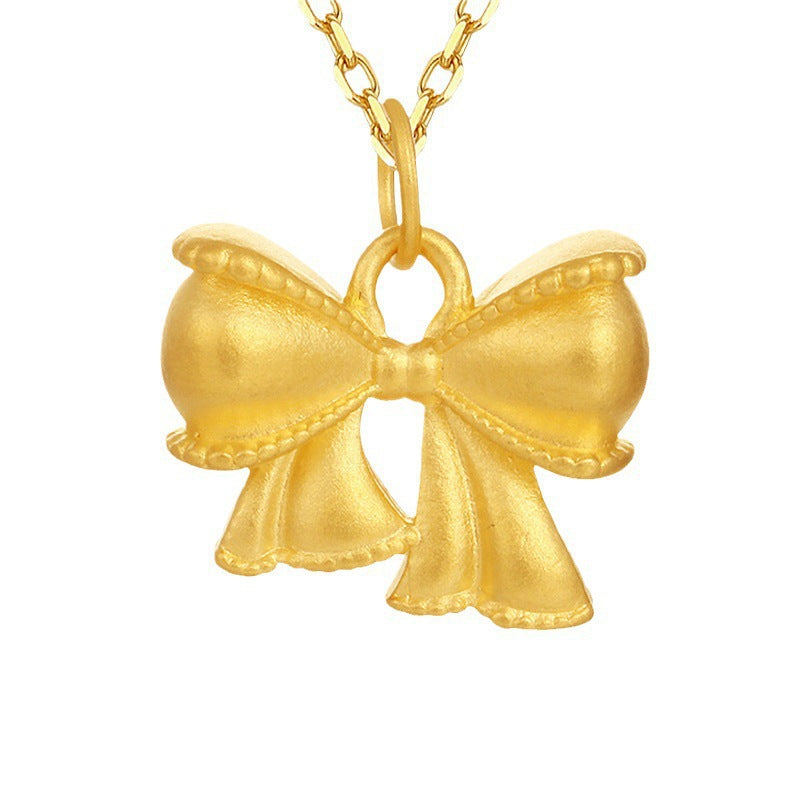 3D Hard Gold Pendant Necklace with Gift Box