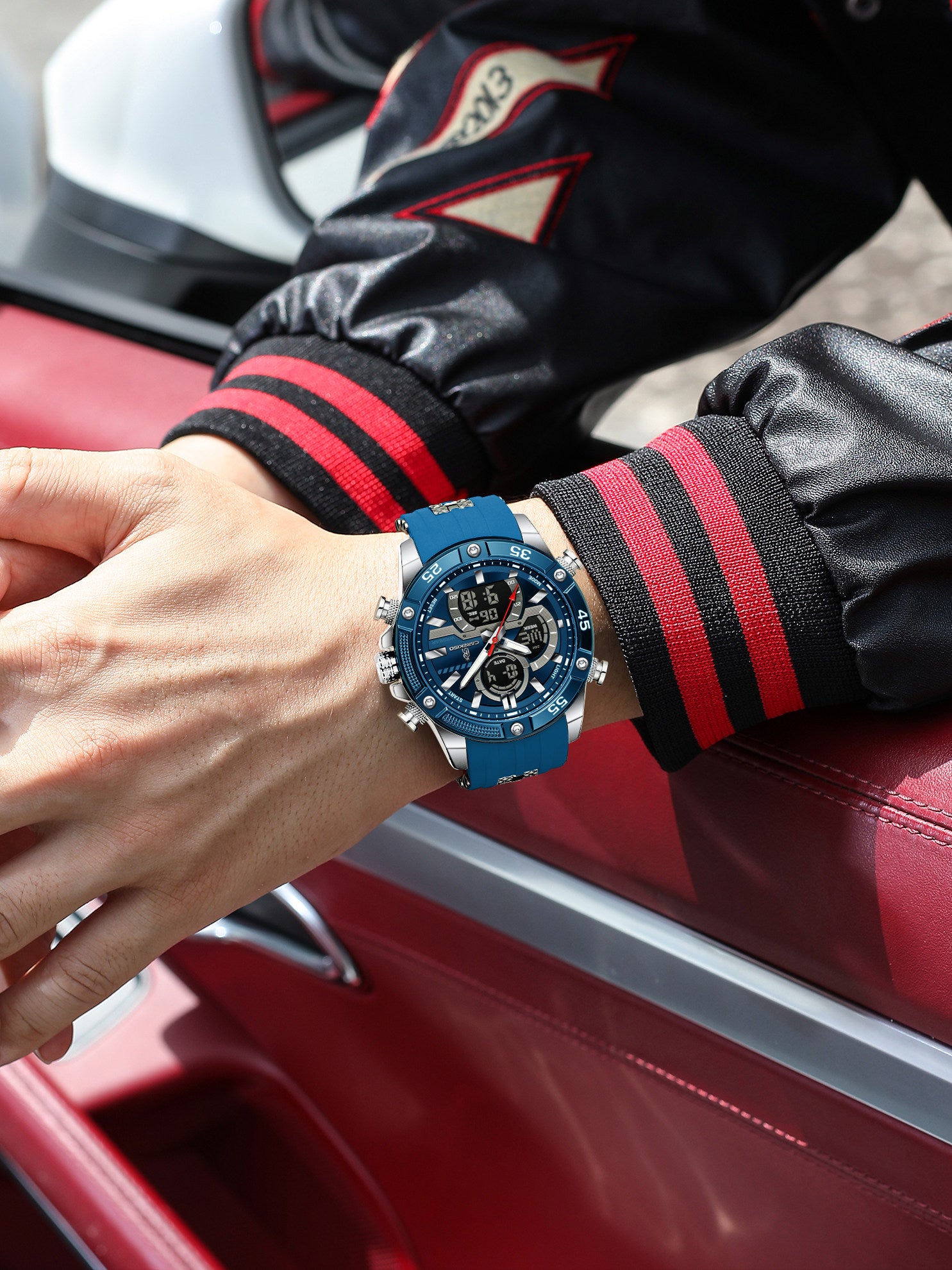 Men's Luminous Dual Display Waterproof Watch