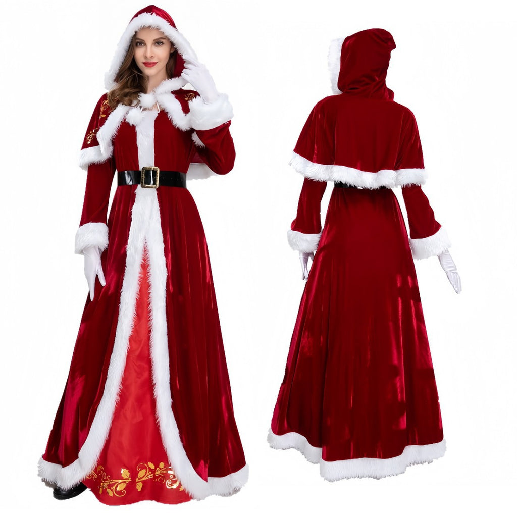 Christmas Costumes Men's And Women's Santa Claus Costumes Printed Christmas Stage Performance Suits