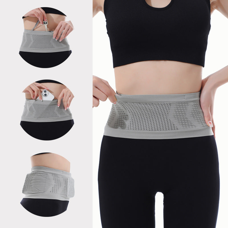 New Sports Waist Bag Large Capacity Men And Women Outdoor Running Riding Multi-functional Waist Bag Breathable Anti-slip Belt Hook