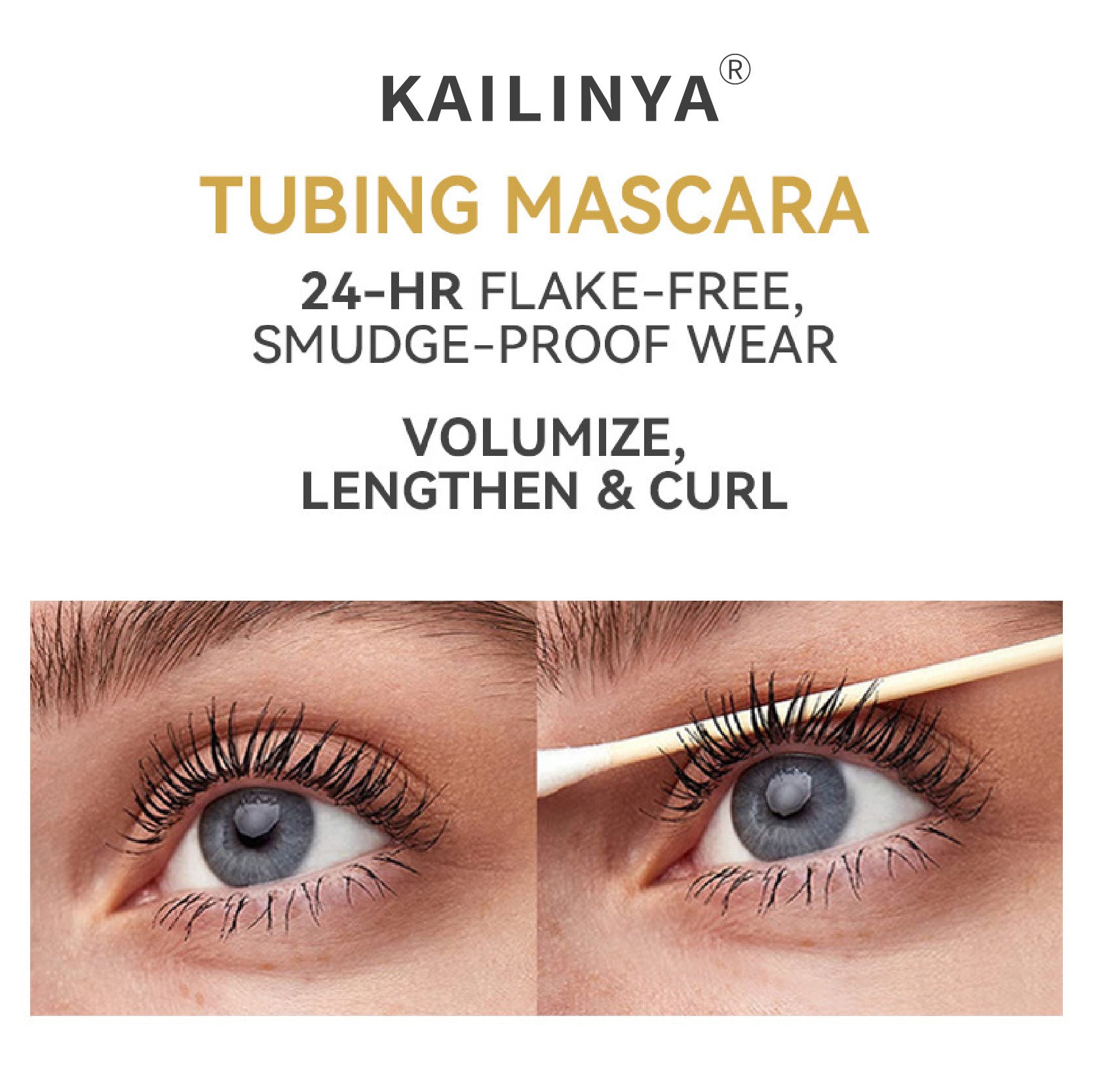 Cross-Border Popular Amazon Curling And Long Eyelashes Primer, Non-Smudged, Long-Lasting Mascara, Waterproof And Lengthening