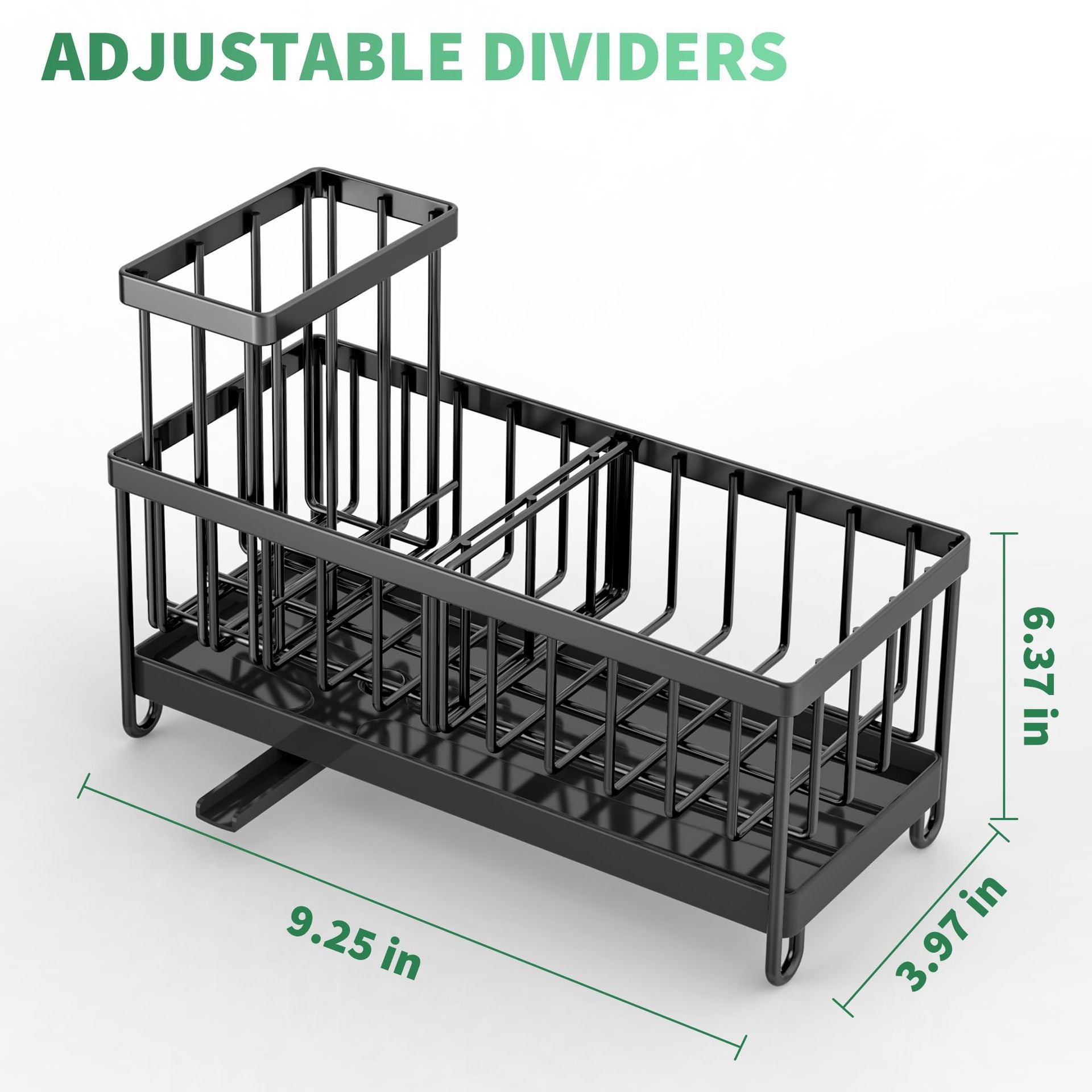 Dishwashing Sponge Rack Without Punching Wall-Mounted Long Brush Storage Rack Countertop Sink Rag Drain Rack