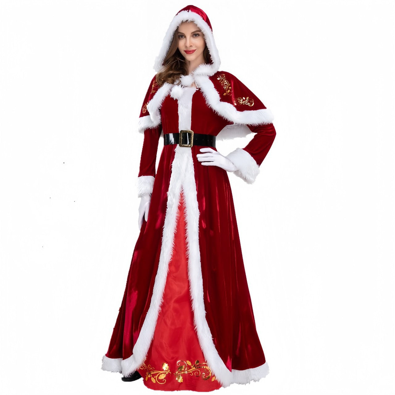 Christmas Costumes Men's And Women's Santa Claus Costumes Printed Christmas Stage Performance Suits