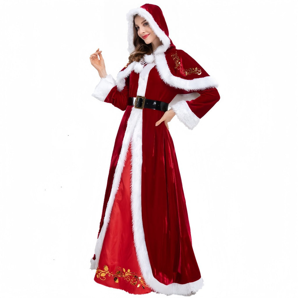 Christmas Costumes Men's And Women's Santa Claus Costumes Printed Christmas Stage Performance Suits